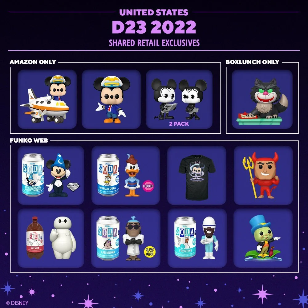 D23 Expo Exclusive Disney, Marvel, and Star Wars Funko & Loungefly